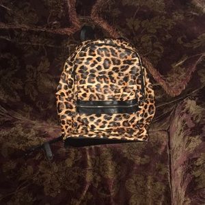Cheetah print backpack good condition